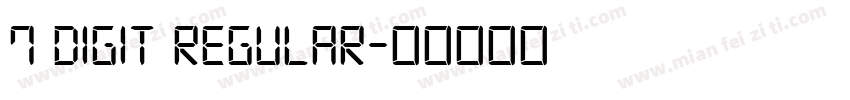 7 digit Regular字体转换